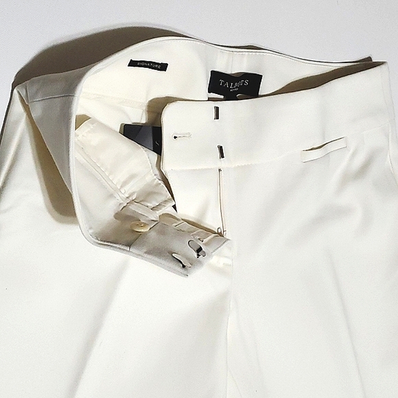 Talbots Petites Signature Off White Dressy Trousers / Slacks Size 2P - Picture 3 of 14